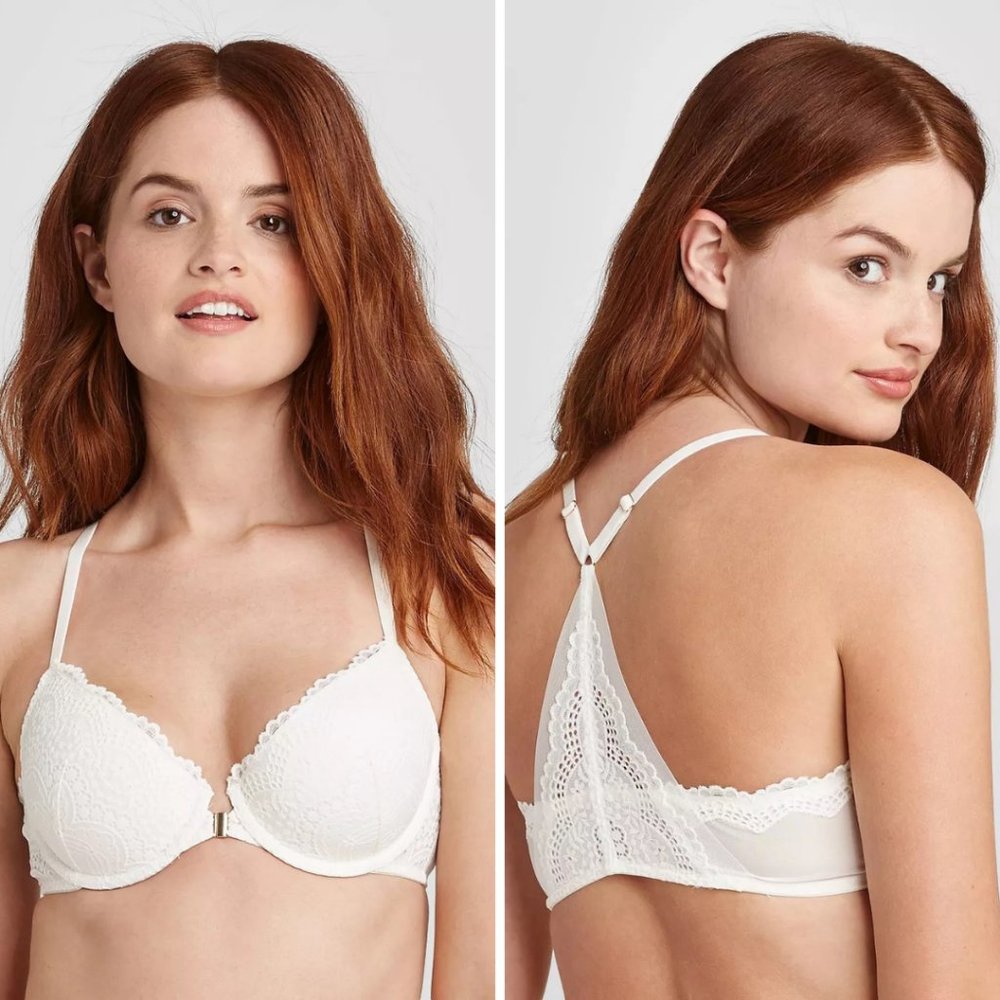 Women's Ace Lightly Lined Lace Demi Racerback Bra